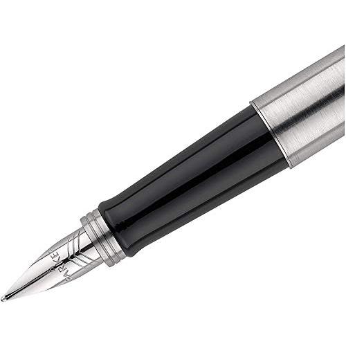 Parker Jotter 万年筆 ステンレスボディ 中字 ブルーインク ギフトボックス付き 並行輸入