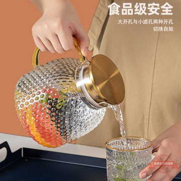 泡茶壺冷水壺家用高硼硅玻璃果汁大容量水壺茶壺飲品涼水壺套裝