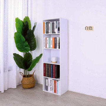 BUYJM 台灣製造 日式木紋低甲醛 收納櫃-白色 DIY雙層櫃  五隔空櫃 置物櫃 書櫃 櫥櫃 木頭櫃 BO011-1