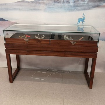 公司貨 附發票 展示櫃 復古中式實木珠寶展示櫃展廳展館博物館展櫃古玩玉器翡翠玻璃展櫃 全網最低價 快速出貨