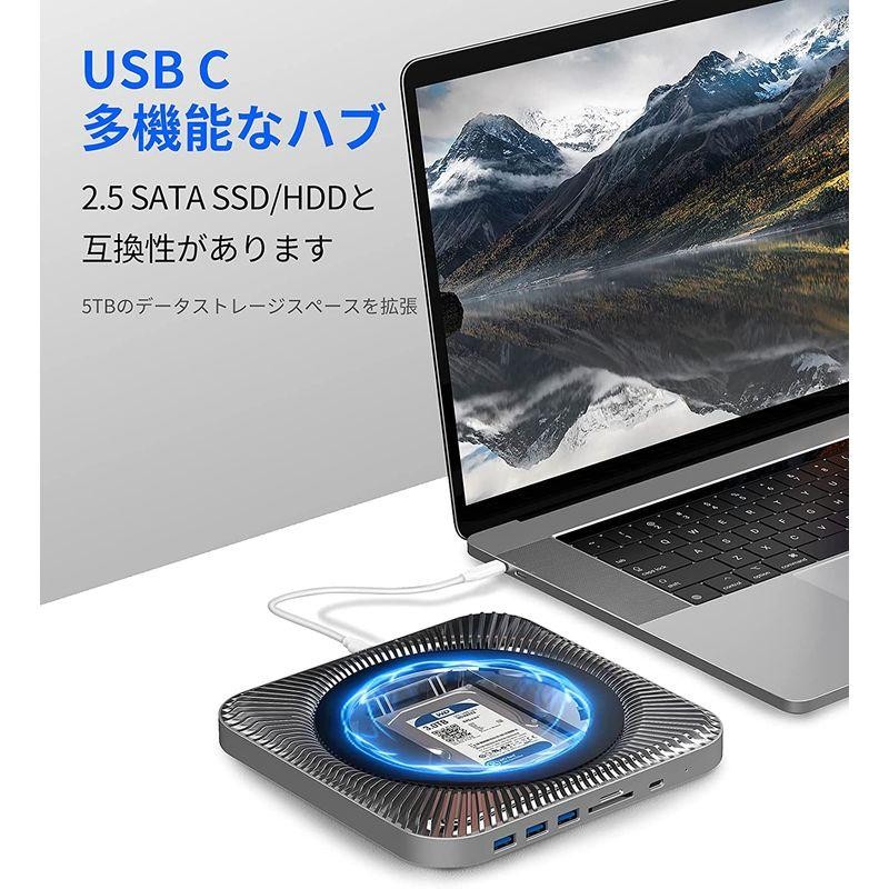 GIISSMO Mac Mini 用 USB Type C ハブ 2.5インチ HDD/SSD ケース 7-in-1ドッキングステーション |  LINEブランドカタログ