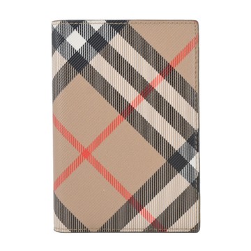 BURBERRY新款格紋護照夾(沙色)
