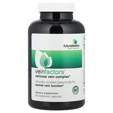 Futurebiotics, VeinFactors®，靜脈蛛網紋緩解複合物，180 粒素食膠囊