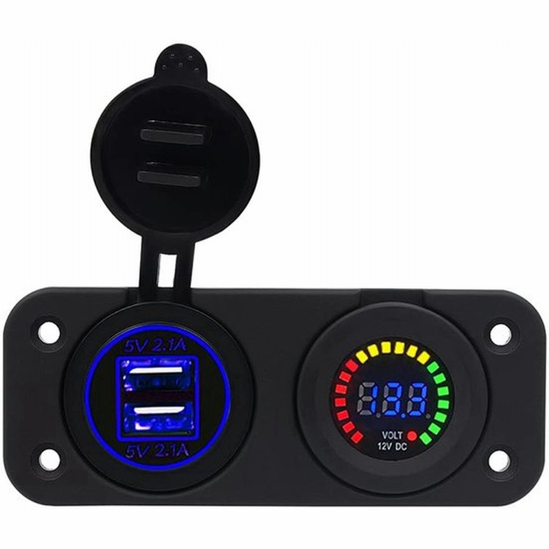 2 IN 1 カーチャージャーUSB電源ソケット LED電圧計付き 車/バイク用充電器 車用増設ソケット 電圧表示 12V - 24V汎用 通販 LINEポイント最大GET | LINEショッピング 2 IN 1 カーチャージャーUSB電源ソケット LED電圧計付き 車/バイク用充電器 車用増設ソケット 電圧表示 12V - 24V汎用 通販 LINEポイント最大GET | LINEショッピング