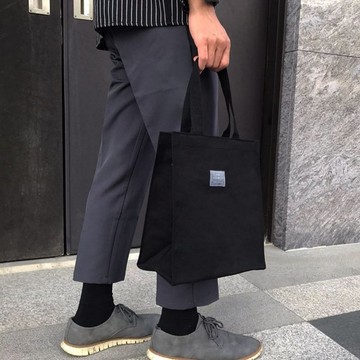 厚磅挺 手提袋 寬底大容量手提袋 拉鍊 帆布袋