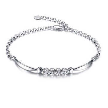 925純銀手鍊鑲鑽手環-時尚優雅氣質精選情人節生日禮物女飾品73ly2【獨家進口】【米蘭精品】