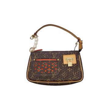 【二手精品 9.9成新 保存品】LV  Monogram大號麻將手拿側背包 編號L218