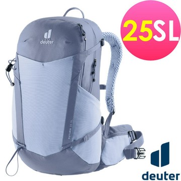 【Deuter】女性窄肩款 FUTURA 25 透氣網架背包25SL.登山旅遊背包/ 3400226 水藍