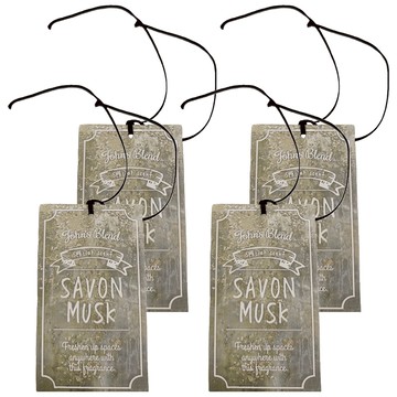 John's Blend 室內吊掛式香氛紙片  純淨麝香  4片