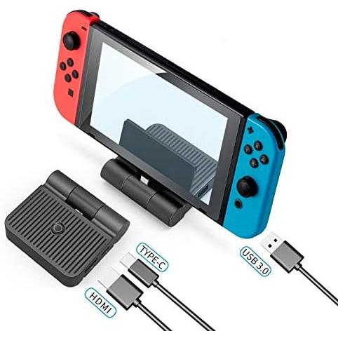 ECHZOVE Switch HDMI Dock, Foldable Mini TV Dock for Switch Switch OLED with