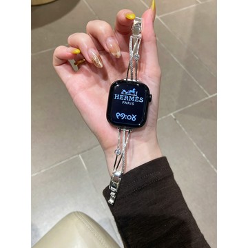 【台灣出貨】 適用 APPLE WATCH 不掉色 銅材質交叉鉆 S12 S11 SE3 44 46 女士錶帶