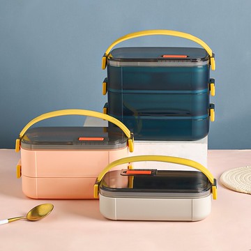 墨色304不銹鋼保溫飯盒 上班族專用便攜餐盒小學生兒童分格便當盒