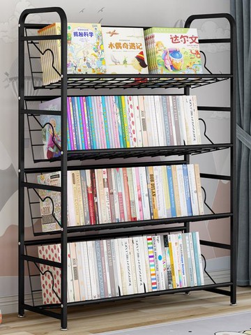 簡易書架兒童繪本架收納架客廳辦公室置物架落地靠墻臥室小型書櫃  8折起限時回饋 交換禮物  送禮