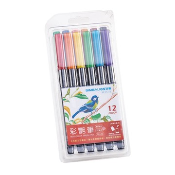 雄獅  彩艷筆  彩色筆  彩豔筆  12色 / 組 BP35 -12