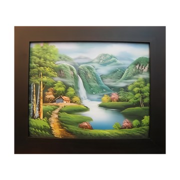 開運陶源 開運化煞風景畫 居家擺飾 山水畫  1個