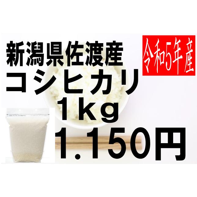 米　令和5年度産　新潟県　佐渡産　コシヒカリ 1kg