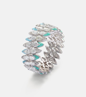 Kamyen 18kt white gold ring with diamonds