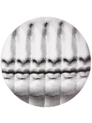 Fornasetti - Wall round plate - unisex - Porcelain - One Size - Black