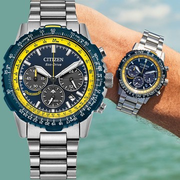 CITIZEN 星辰 PROMASTER SKY x Blue Angels 藍天使 光動能航空計時手錶-40mm CA4667-53L