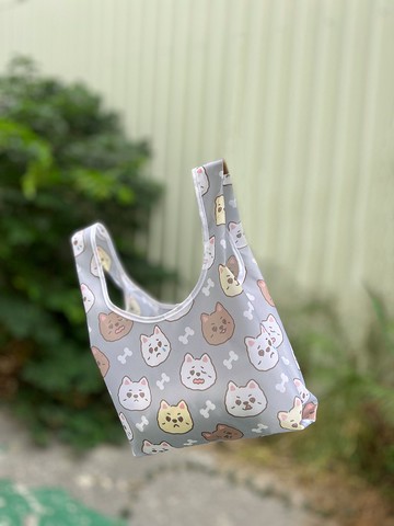 BLR x Zhi 環保購物袋 TT24 灰底狗狗