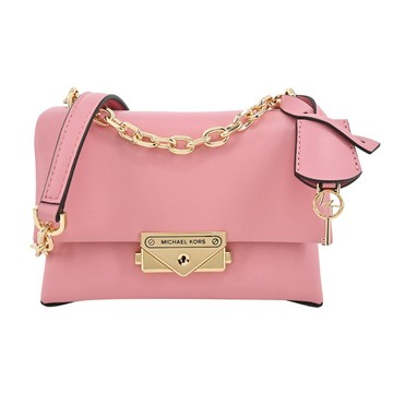 [平輸版] 【MICHAEL KORS】 CECE金字LOGO鎖頭吊飾釦式肩背/斜背包(小/玫瑰粉)真品平輸