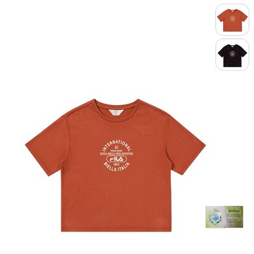 【FILA】女性 短袖圓領T恤-棕色 5TEY-1470-BN