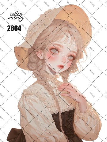 original sticker no.2664 人物貼紙 原創貼紙 原創人物貼紙 裝飾貼紙 cotton melody