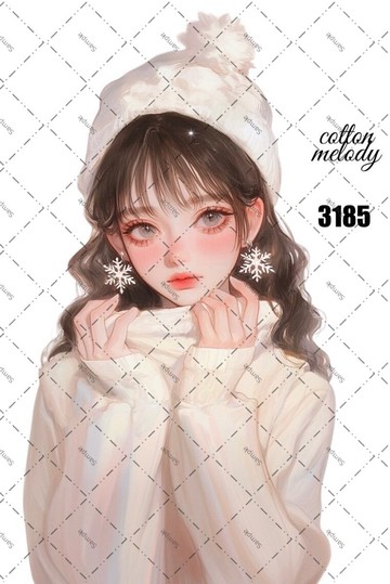 original sticker no.3185 人物貼紙 原創貼紙 原創人物貼紙 裝飾貼紙 cotton melody