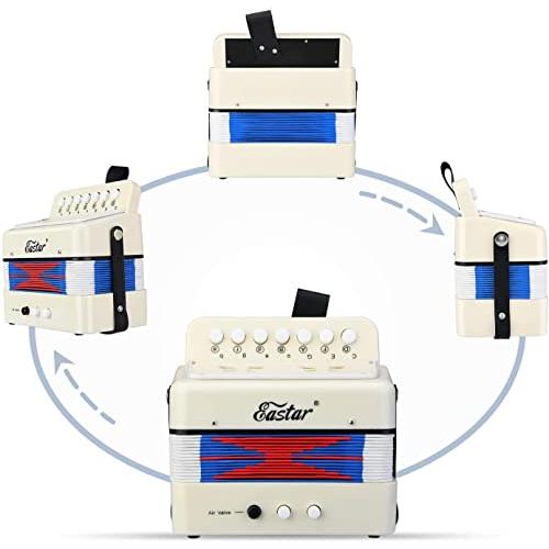 Eastar ピアノアコーディオン 10鍵 初心者セット 楽器 ホワイト