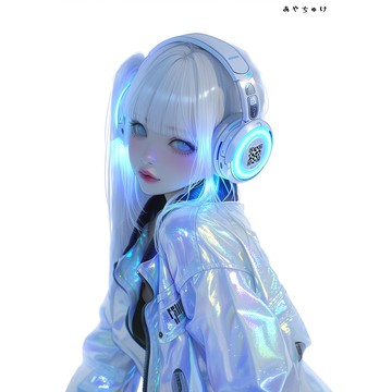 【5 月新品 3】07-124-0058 人物貼紙 賽博龐克風格