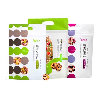 粗味 - 水果玉米一口堅果酥系列6袋-（水果玉米酥*2、糙米堅果酥*2、杏仁海苔酥*2）