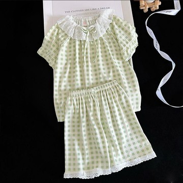 DUYI~夢詩 兒童夏季薄款中大童卡通女童睡衣短袖小女孩子空調家居服套裝