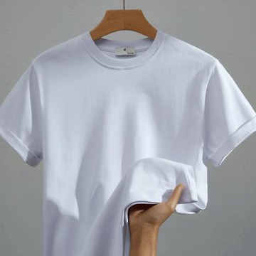 重磅美式三本針400G短袖T恤男厚實純棉純色圓領咔嘰春夏季打底衫