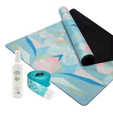 【預購】【新年特惠開跑】Citisocial獨家組合 (Combo Mat 天然橡膠瑜珈墊3.5mm - Butterfly Glow + Yoga Straps 生態印花瑜珈繩 - Mandala Turquoise + 贈送一瓶瑜珈墊清潔劑)