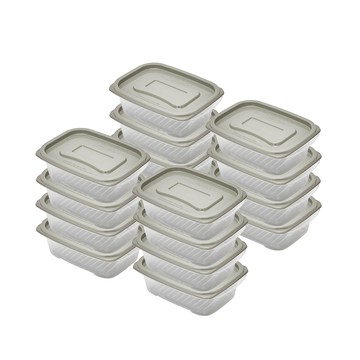 Cimelax 生鮮冰箱收納盒 520毫升 灰色  16個  1組