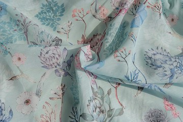 【印花布料】南非開普敦 皇后碧綠 波麗紗紗 縫紉手作DIY 材料