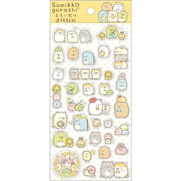 角落生物-小夥伴 透明貼紙A-花園