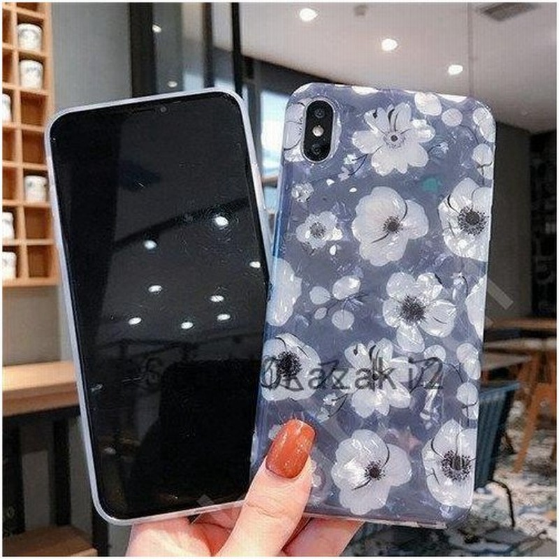 Iphonexr 大理石 花柄 韓国 スタイリッシュ Iphoneケース 上品 送料込
