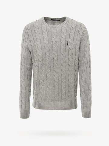 Cable knit cotton sweater with iconic logo - POLO RALPH LAUREN - gender_Man