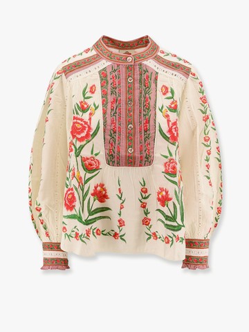 Cotton and viscose shirt with floral print - FARM RIO - gender_Woman