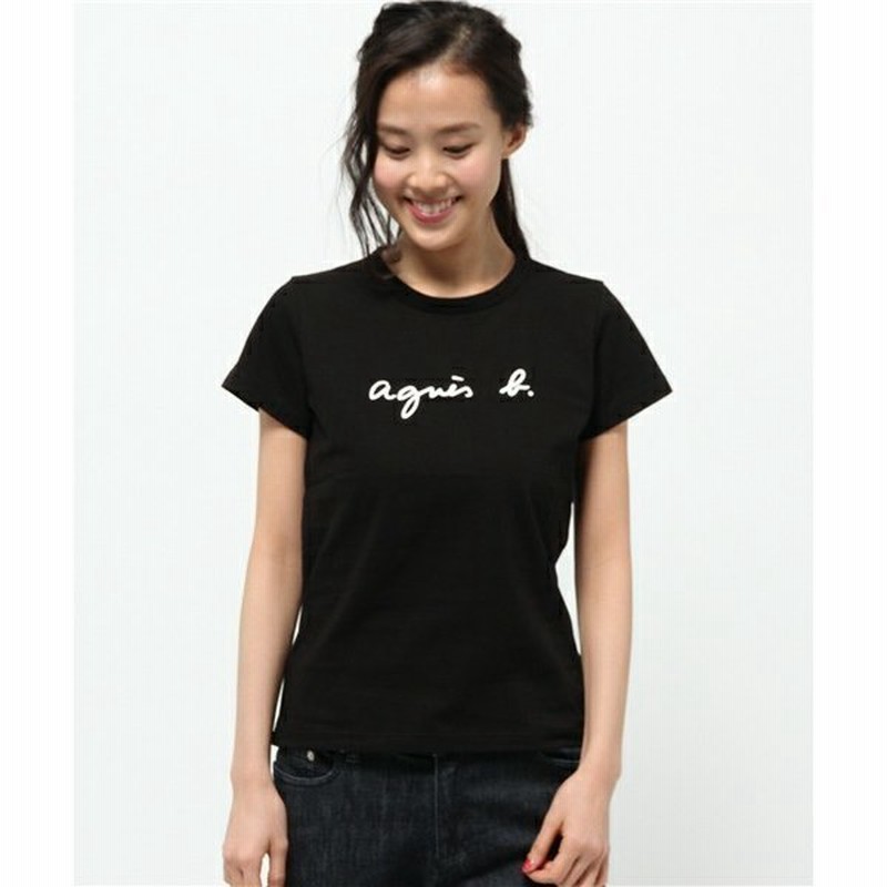 アニエスベーtシャツ 国内正規品 Agnes B Femme 黒 ブラック レディース サイズ 2 M ロゴ アニエスベー シャツ 通販 Lineポイント最大0 5 Get Lineショッピング