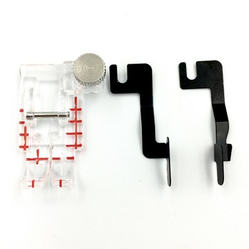 【松芝拼布坊】適用【全迴轉】車樂美機型  精裝版 透明縫份壓布腳