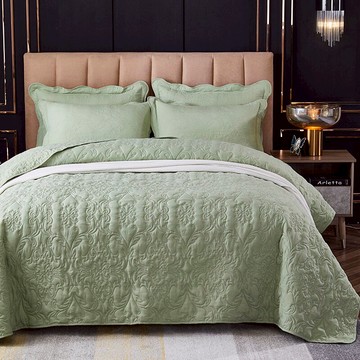 雙面床蓋三件套美式純色簡約雙人床鋪蓋被榻榻米絎縫加厚床單