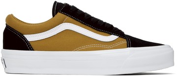 Vans 黑色 & 黄褐色 Old Skool 运动鞋