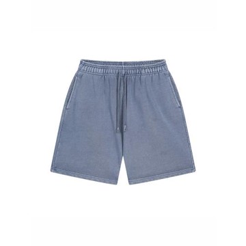 OVERSIZE寬松美式420g重磅慵懶運動短褲男女做舊短袖t恤兩件套裝