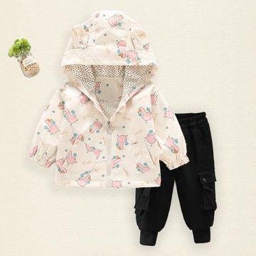 女童春秋裝套裝寶寶2026新款秋季兒童洋氣時髦兩件套小女孩童裝潮