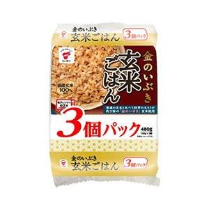 たいまつ食品 金のいぶき 玄米ごはん 3個パック (160g×3個)×8袋入