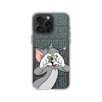 iPhone 15 Pro Max Clear 透明 - 湯姆貓與傑利鼠 Tom and Jerry - 湯姆貓愛心
