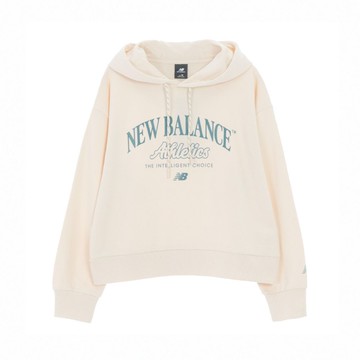 NEW BALANCE 帽T SDS 米黃 LOGO 連帽 上衣 女 AWT53308PEF