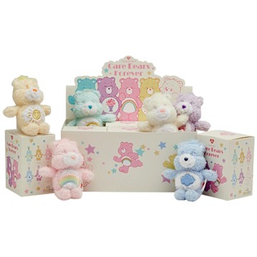 【Grace Gift】Care Bears-棉花糖系列小熊玩偶吊飾鑰匙圈一中盒
